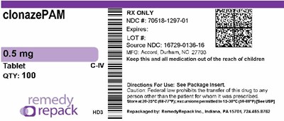 Clonazepam 0.5mg 70518 1297 01